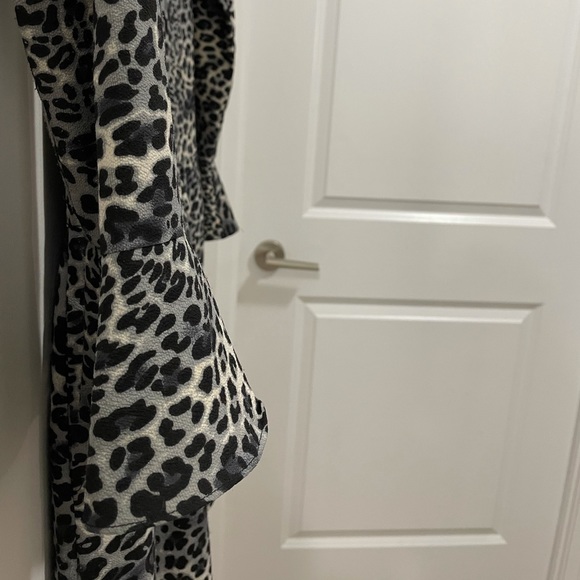 Molly Bracken, Women’s Leopard/ Cheetah Print Dress, Bell Sleeves, Drop Waist XS - Picture 5 of 9